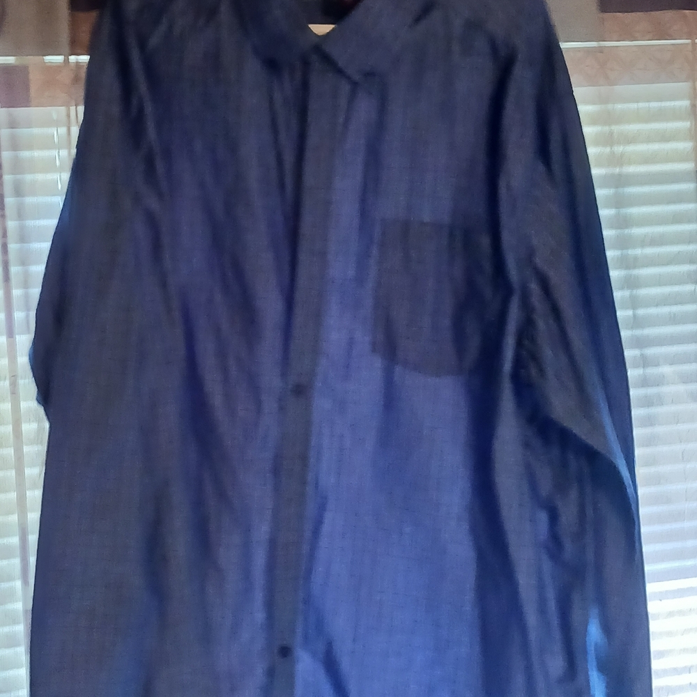 Dress shirt, Saddleback 3 X Tall,Blue w/ White Stripes